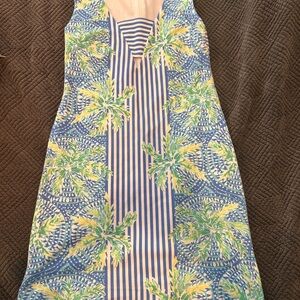 Lilly Pulitzer Blue and Green Patterned Dress